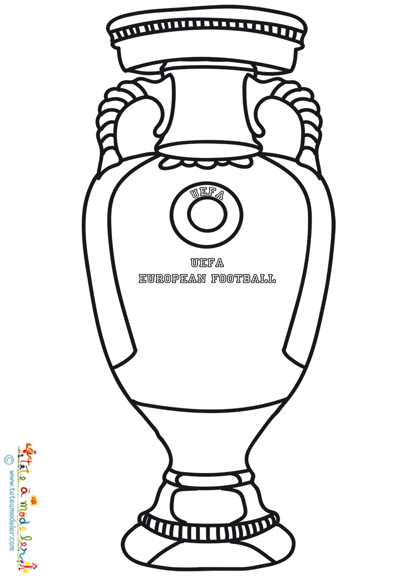 Coloriage de la coupe trophée de l Euro 2016