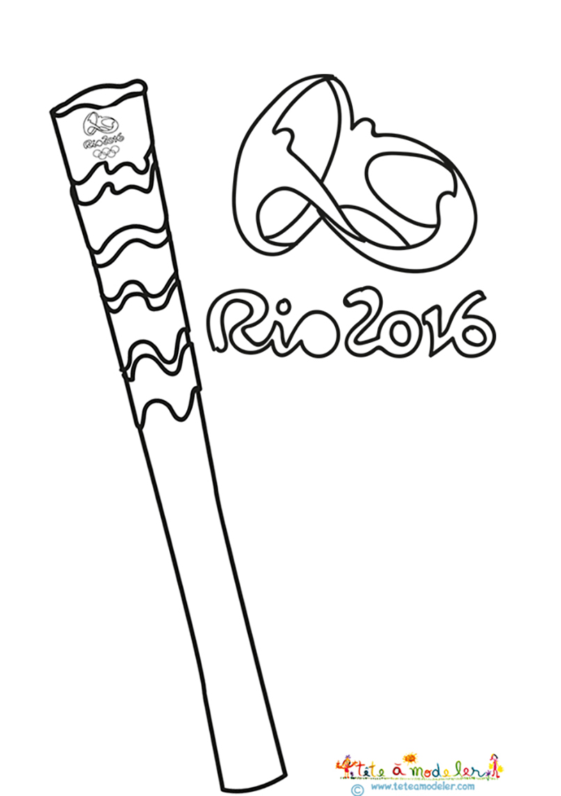 Torche des Jeux Olympiques de Rio   colorier