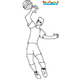 Un coloriage sur le Handball