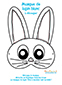 Imprimer le masque de lapin à colorier