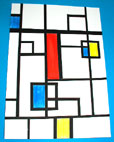 Coloriage d'un tableau à la Mondrian