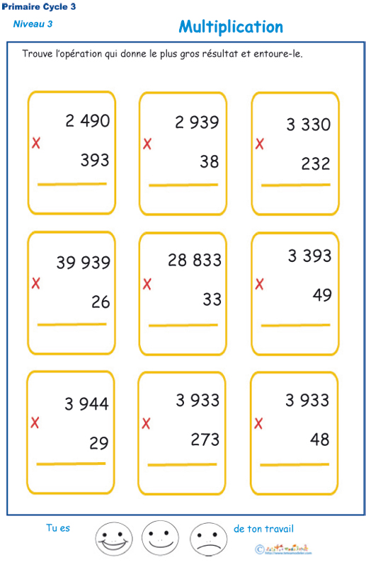 exemple de multiplication a 3 chiffres