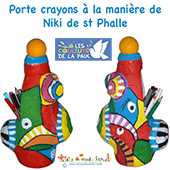 Porte-crayons comme Niki de Saint Phalle