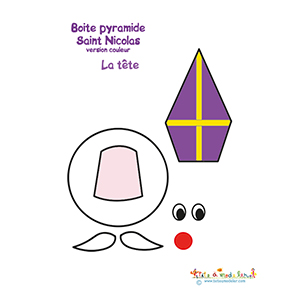 Tête pour saint Nicolas pyramide violet