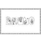 coloriage Bruno lettre zoo