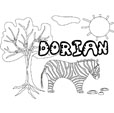coloriage Dorian savane