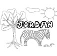coloriage Jordan savane
