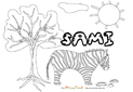 coloriage Sami savane
