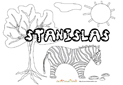 coloriage Stanislas savane