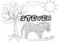 coloriage Steven savane