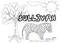 coloriage Sullivan savane