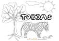 coloriage Tobias savane