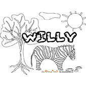coloriage willy savane