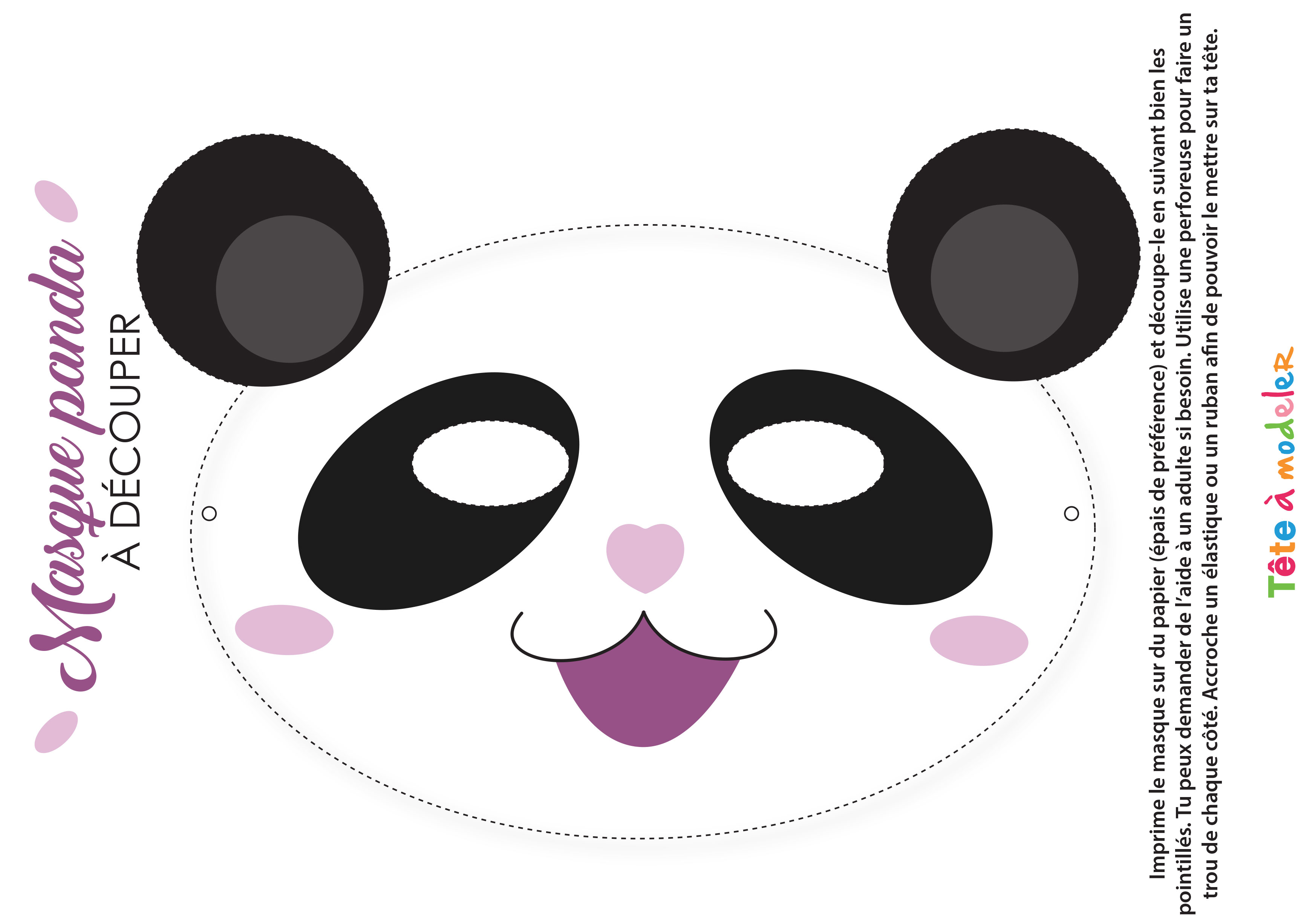 Masque De Panda A Imprimer