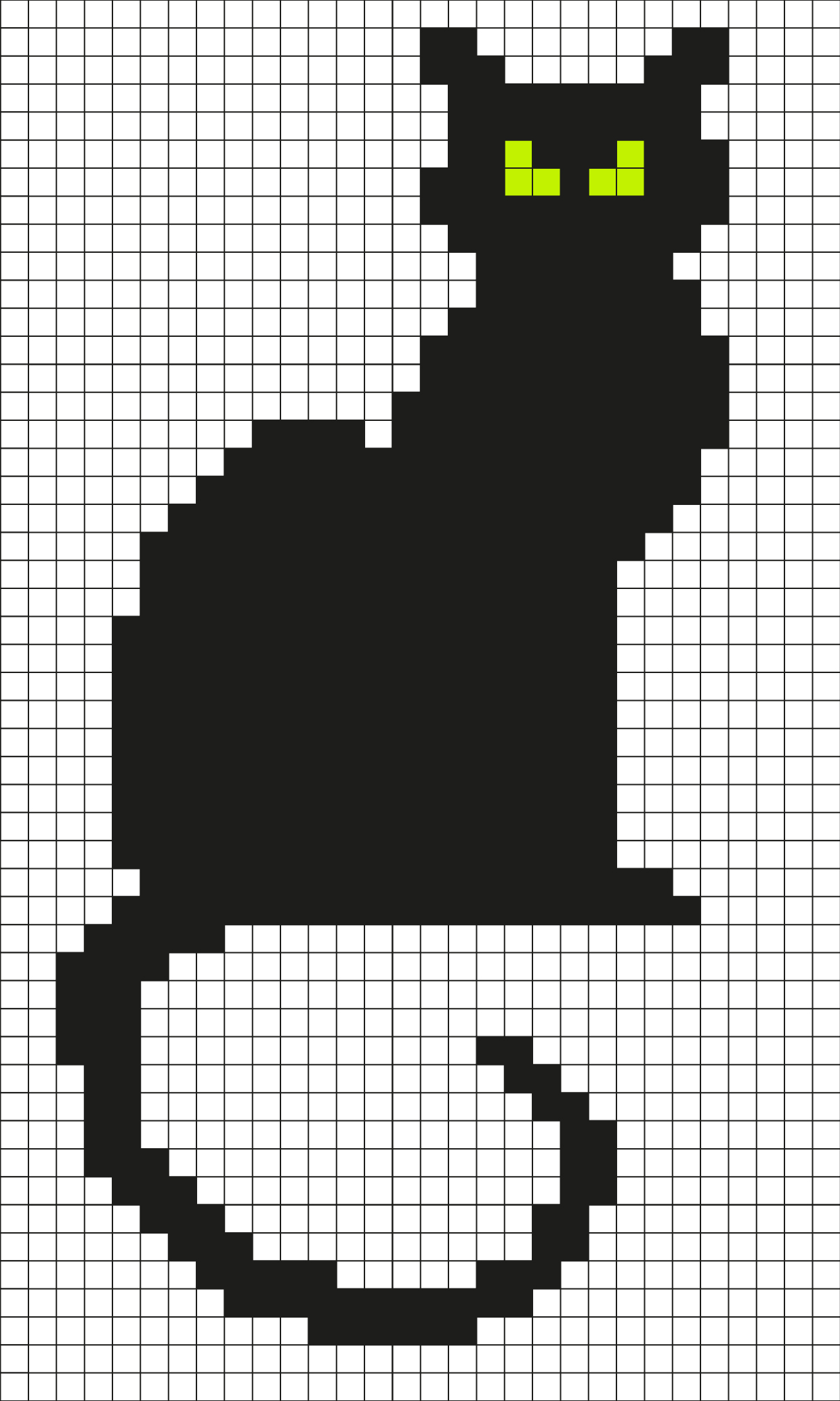 Pixel Art Chat Noir Par Tête à Modeler