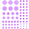flocons étoilés violets