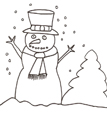 coloriage du bonhomme de neige dessin 15