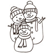 coloriage des 3 bonshommes de neige dessin 17