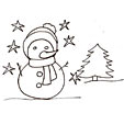 coloriage du bonhomme de neige dessin 26