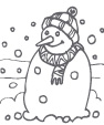coloriage du bonhomme de neige qui rit 