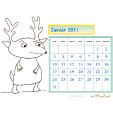 Coloriage calendrier 2011