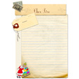 Papier à lettre Pere Noël 