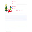 Modèle papier à lettre de Noël à lignes 