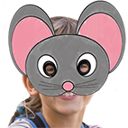 Masque de souris à colorier