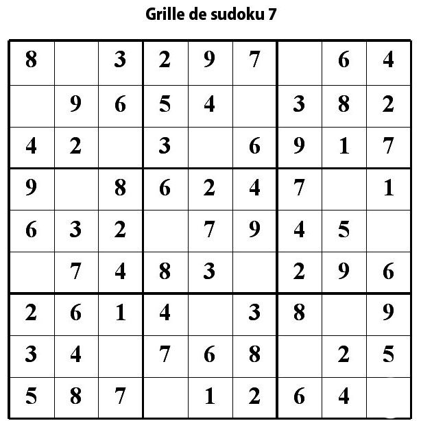 Sudoku Primaire Niveau 2 Grille 7 Tete A Modeler