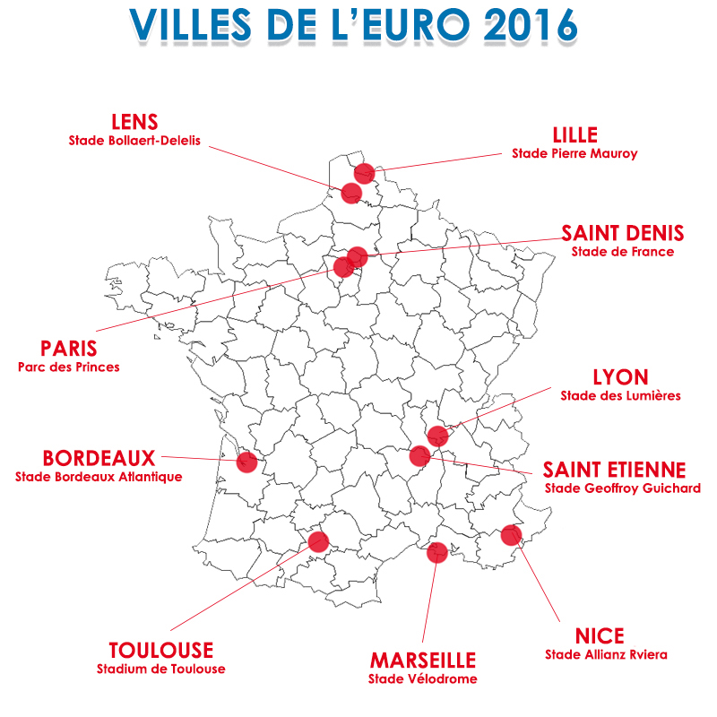 10 villes de l'Euro 2016