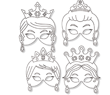 Set de 4 masques Princesses