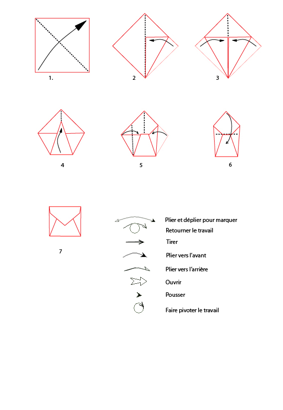 Croquis Origami De L Enveloppe A Imprimer Tete A Modeler