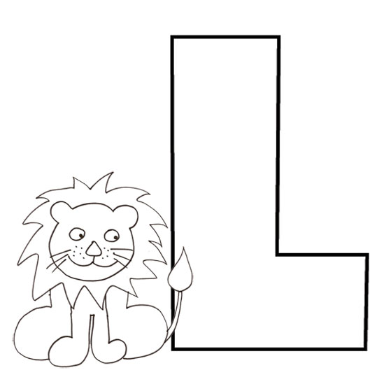 Alphabet Colorie Le L De L Alphabet Comme Lion Alphabet Tete A Modeler