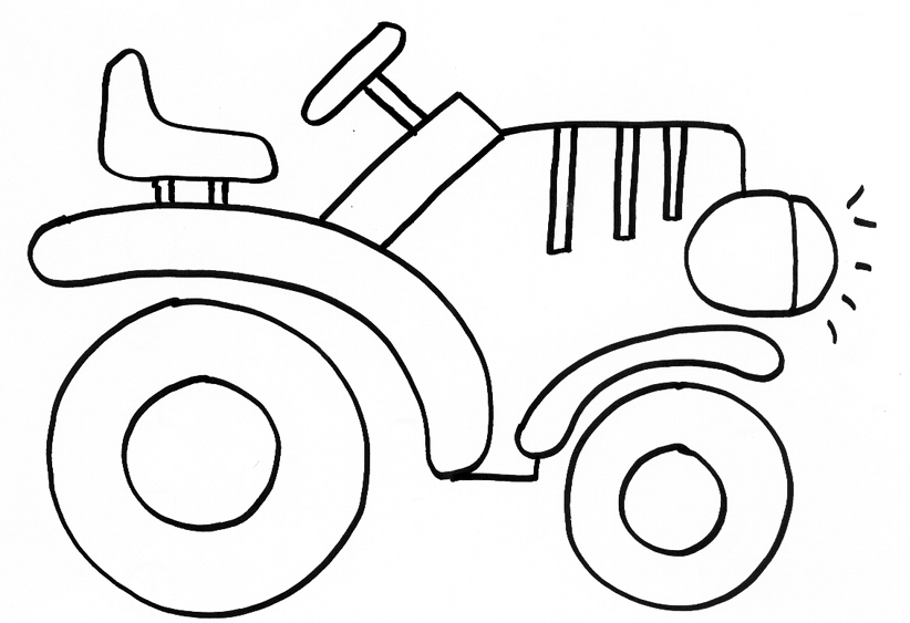 Coloriage D Un Tracteur Tete A Modeler