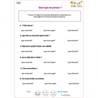 Exercices de grammaire CE1