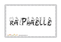 Coloriage prénom Raphaelle