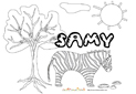 coloriage Samy savane