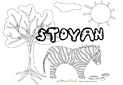 coloriage Stoyan savane