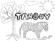 coloriage tanguy savane