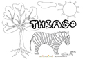 coloriage Thiago savane