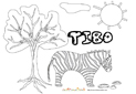 coloriage Tibo savane