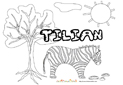 coloriage Tilian savane